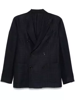 Клетчатый блейзер Lardini, синий