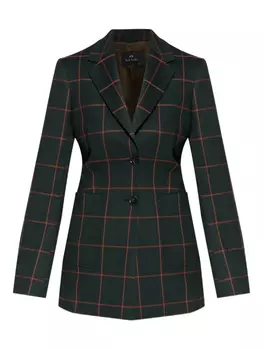 Клетчатый блейзер PS Paul Smith, зеленый