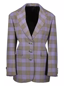 Клетчатый блейзер Rabanne, фиолетовый