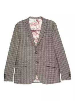 Клетчатый блейзер с узором пейсли ETRO, нейтральный