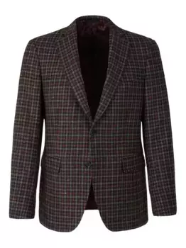 Клетчатый блейзер Scabal, красный