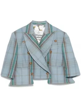 Клетчатый блейзер Вивьен Вествуд Vivienne Westwood, синий