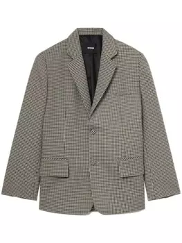 Клетчатый блейзер We11done, нейтральный цвет