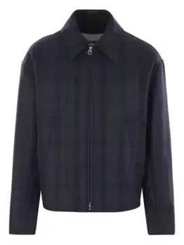 Клетчатый бомбер на молнии JIL SANDER, синий