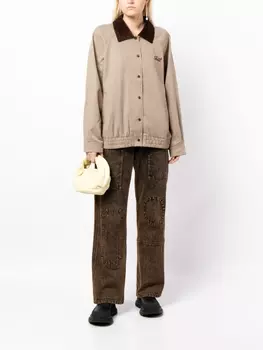 Клетчатый бомбер с вышитым логотипом tout a coup, мультиколор