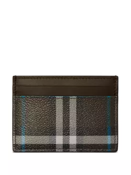 Клетчатый держатель карты Burberry, зеленый