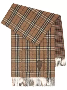 Клетчатый двусторонний шарф Burberry, коричневый