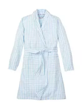 Клетчатый халат Petite Plume, синий