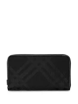 Клетчатый кошелек на молнии Burberry, черный