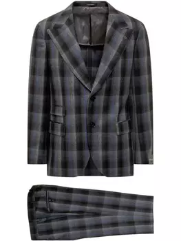 Клетчатый костюм Gabriele Pasini, серый