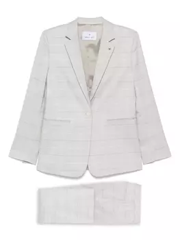 Клетчатый костюм Manuel Ritz, серый