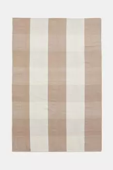 Клетчатый ковер плоского плетения H&M, 200x300 см, бежевый