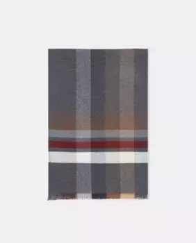Клетчатый мужской шарф Dustin, серый