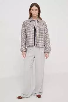 Клетчатый пиджак Barbour, розовый