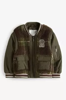 Клетчатый пиджак для мальчиков River Island, зеленый