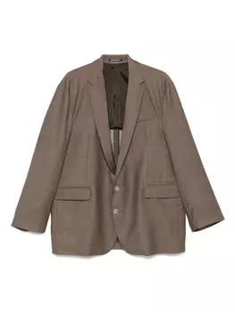 Клетчатый пиджак Emporio Armani, коричневый