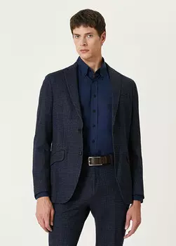 Клетчатый пиджак Etro, синий