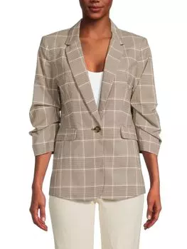 Клетчатый пиджак Madison Dkny, цвет Rusted Beige