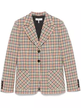Клетчатый пиджак строгого кроя Chlo, нейтральный цвет