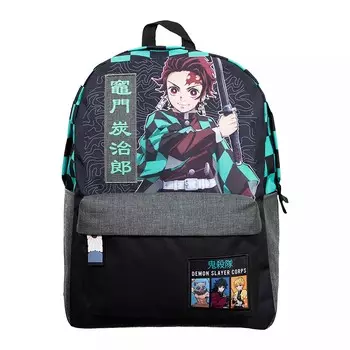 Клетчатый рюкзак Demon Slayer Tanjiro