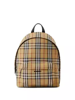 Клетчатый рюкзак с логотипом BURBERRY, нейтральный