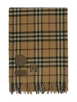 Клетчатый шарф Burberry, нейтральный
