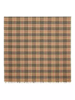 Клетчатый шарф Burberry, нейтральный