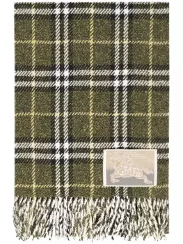 Клетчатый шарф Burberry, зеленый