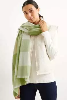 Клетчатый шарф C&A, зеленый