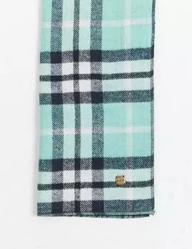 Клетчатый Шарф Черно-Мятный Kayra