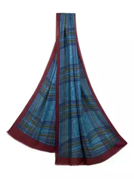 Клетчатый шарф ETRO, синий