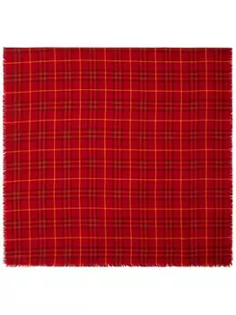 Клетчатый шарф из смесового кашемира Burberry, красный