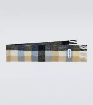 Клетчатый шарф из смесовой шерсти Acne Studios, мультиколор