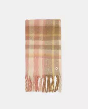 Клетчатый шарф Jo & Mr. Joe, розовый