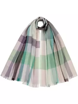 Клетчатый шарф Johnstons of Elgin, нейтральный