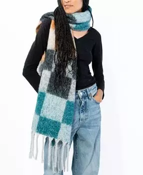 Клетчатый шарф Marcus Adler, черный