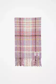 Клетчатый шарф с бахромой Acne Studios, Violet purple