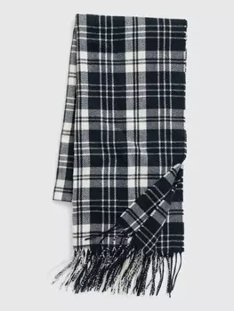 Клетчатый шарф с бахромой Gap, синий