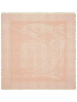 Клетчатый шарф с логотипом EKD Burberry, розовый
