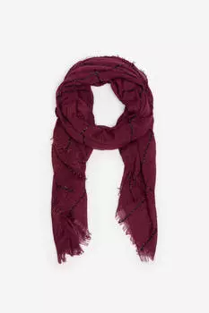 Клетчатый шарф с люрексом Cortefiel, розовый