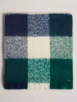 Клетчатый шарф с начесом Ted Baker, темно-синий