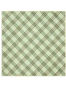 Клетчатый шелковый шарф Burberry, зеленый