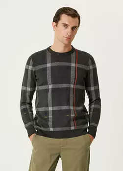 Клетчатый свитер Beymen Club, серый