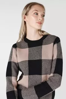 Клетчатый свитер Colin'S, черный