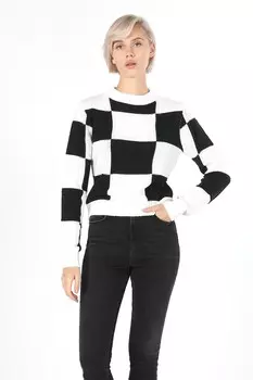 Клетчатый свитер с ребристым краем Colin'S, черный