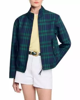 Клетчатый жакет Sandro, мультиколор