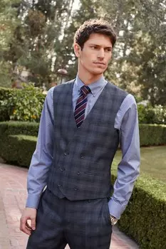 Клетчатый жилет от костюма Next, синий