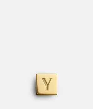 Клип Буква Y BOTTEGA VENETA, золотисто-бронзовый
