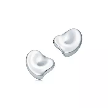 Клипсы Tiffany & Co. Elsa Peretti Full Heart Ear, серебро
