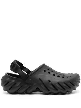 Клоги Echo с тисненым логотипом Crocs, черный